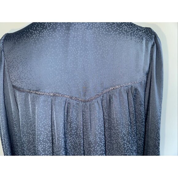 Gentle Fawn Navy Blue V-neckline Ruffle‎ Detail Mini Dress Long Sleeve Size S - Picture 7 of 12